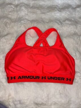 Under Armour Bright Orange Crossback Sports Bra